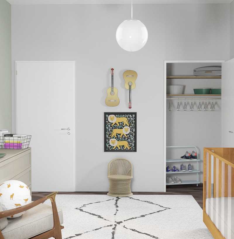 Bohemian, Midcentury Modern, Scandinavian Nursery Design by Havenly Interior Designer Annie