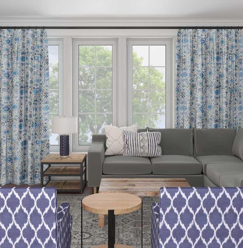 Classic, Farmhouse Living Room Design by Havenly Interior Designer Jillian