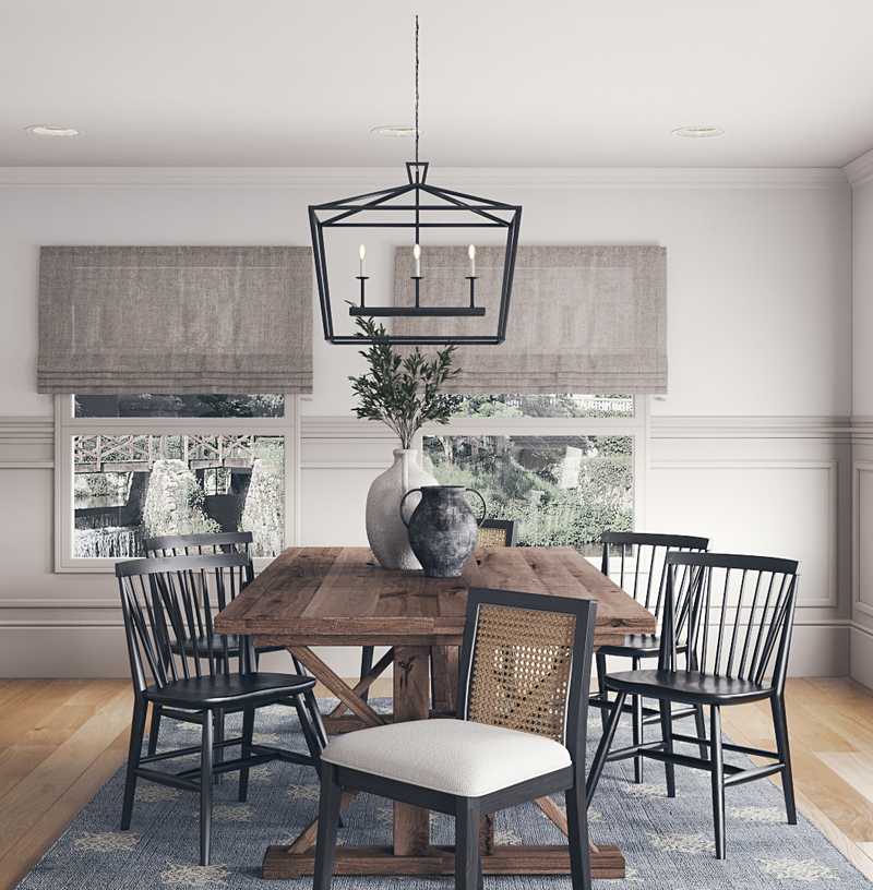 Eclectic, Transitional Dining Room Design by Havenly Interior Designer Brianna