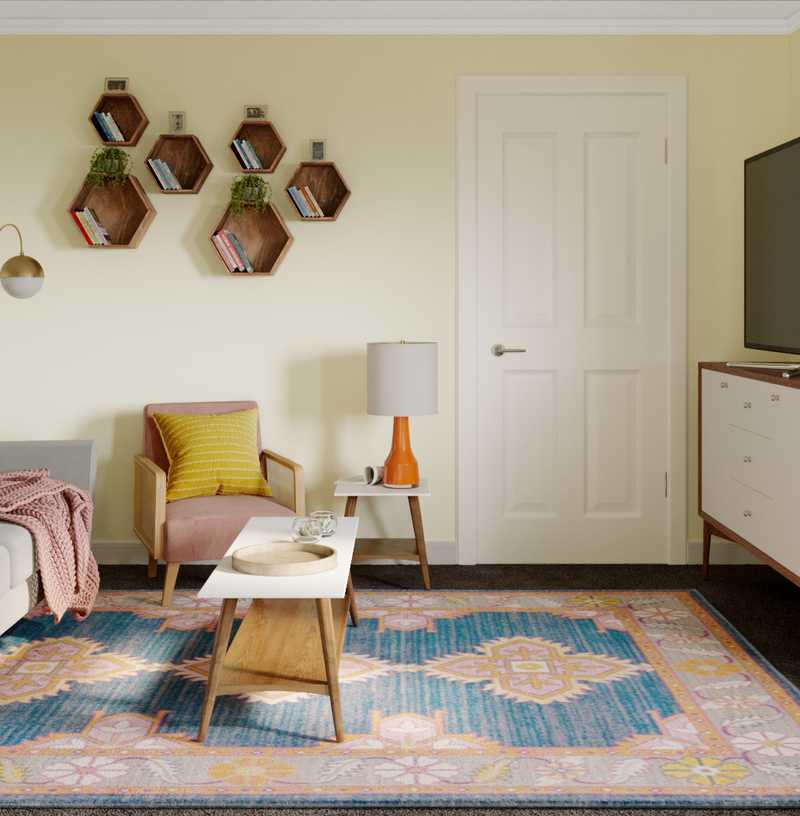 Midcentury Modern, Scandinavian Living Room Design by Havenly Interior Designer Dipti