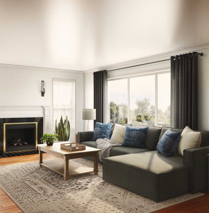 Farmhouse, Rustic Living Room Design by Havenly Interior Designer Anny