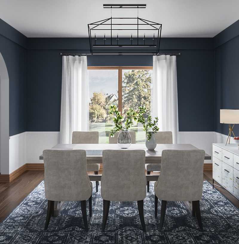 Contemporary, Coastal, Traditional, Farmhouse, Transitional Dining Room Design by Havenly Interior Designer Stacy