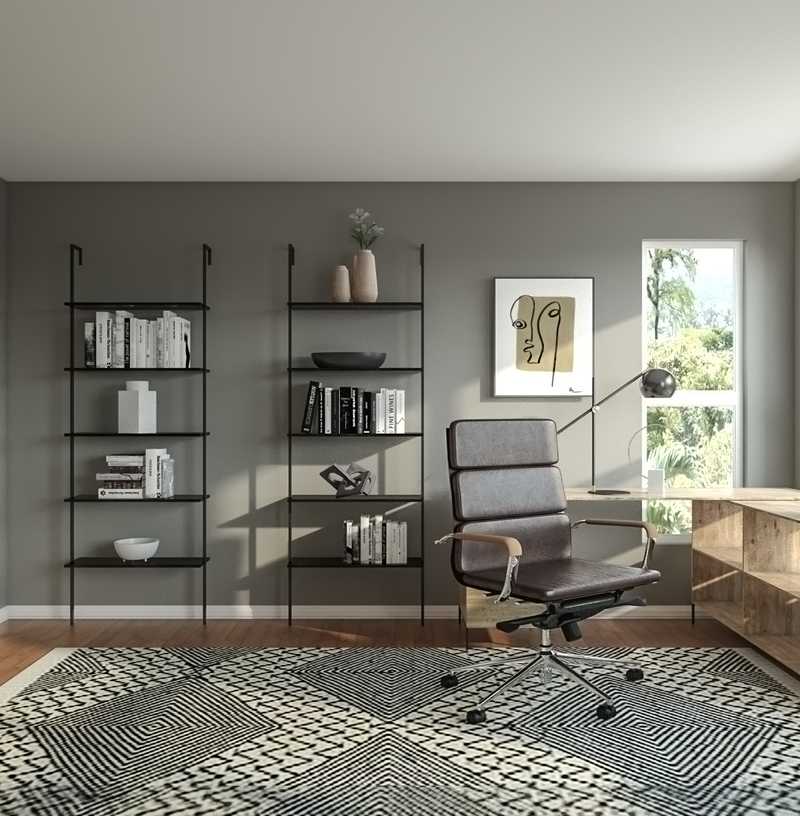 Eclectic, Midcentury Modern Office Design by Havenly Interior Designer Brianna