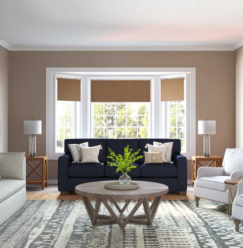 Classic, Bohemian, Rustic Living Room Design by Havenly Interior Designer Brooke