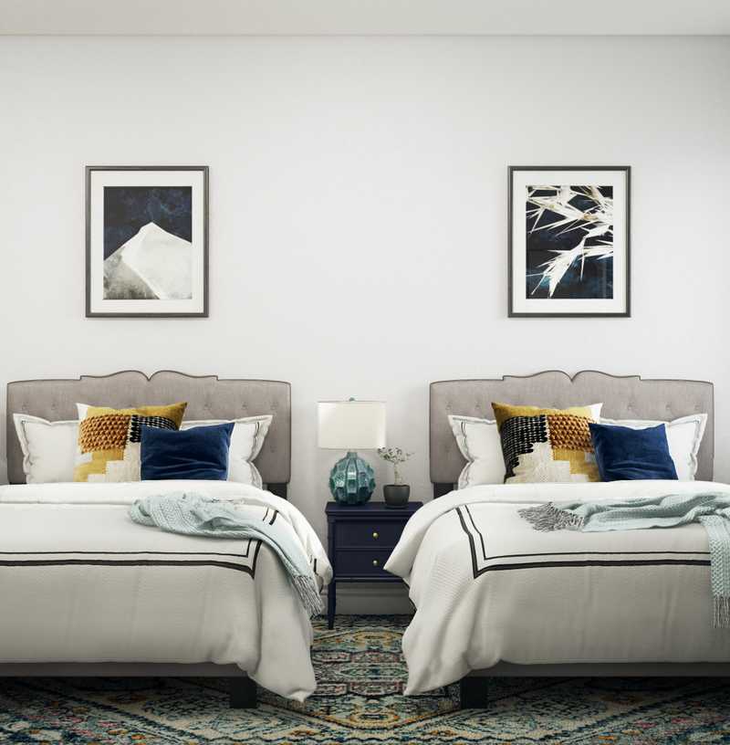 Modern, Eclectic, Glam, Transitional Bedroom Design by Havenly Interior Designer Fiona