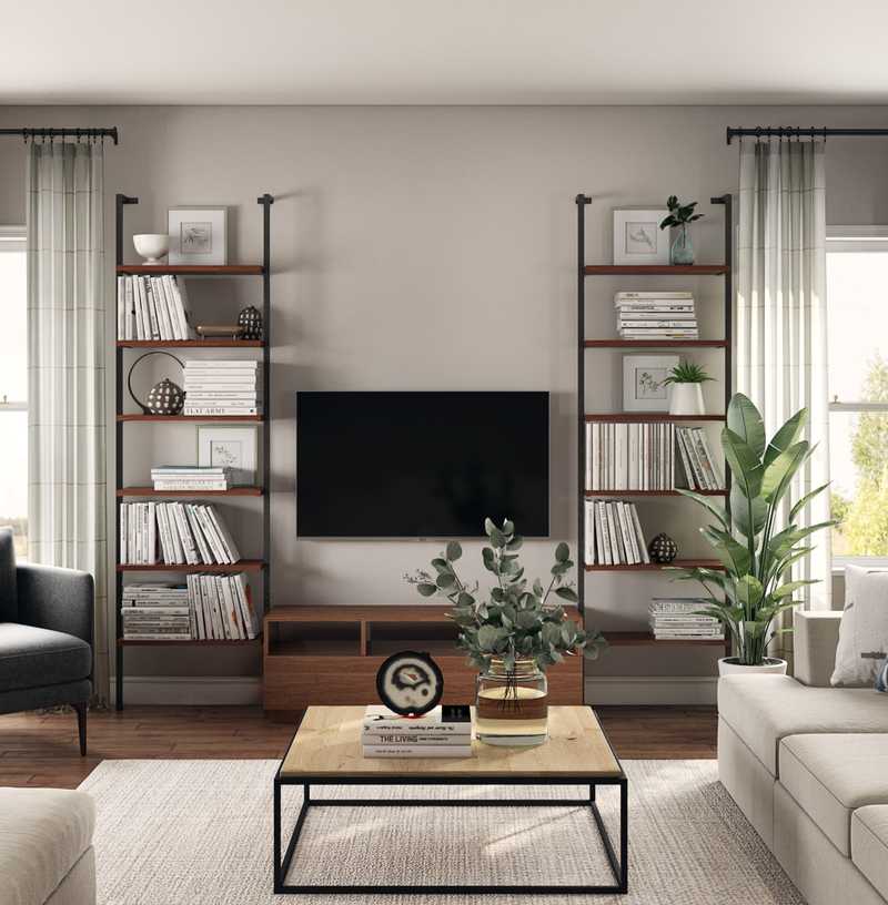 Contemporary Living Room Design by Havenly Interior Designer Hannah