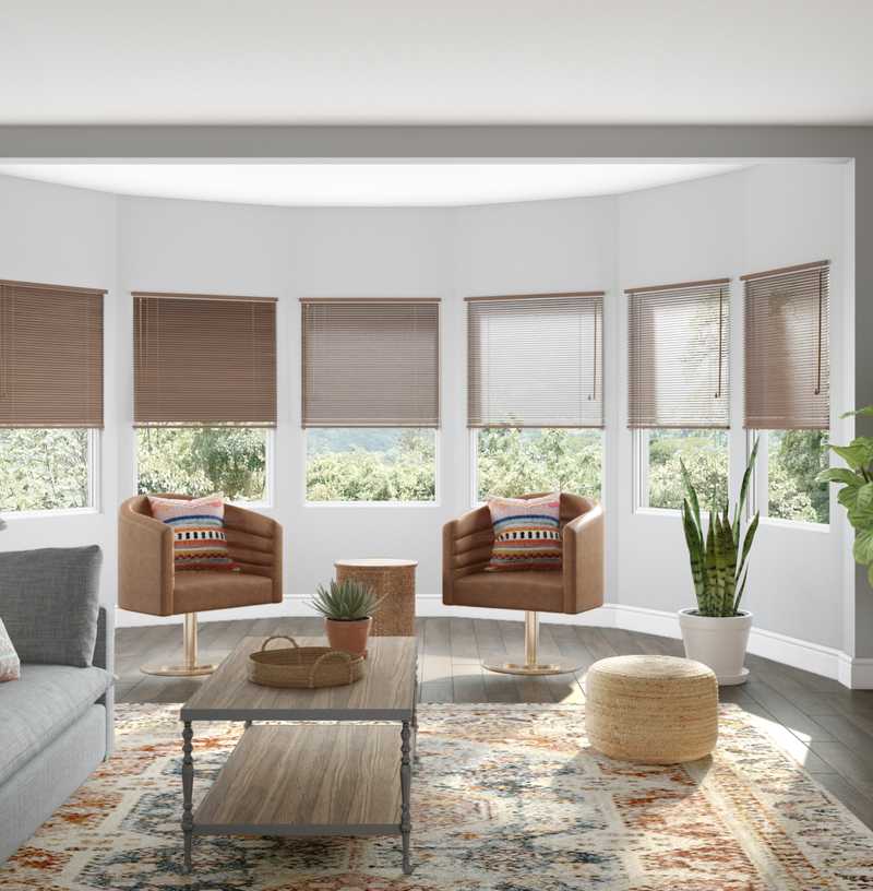 Eclectic, Bohemian Living Room Design by Havenly Interior Designer Hayley