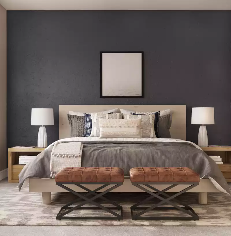Contemporary, Modern, Midcentury Modern Bedroom Design by Havenly Interior Designer Laura