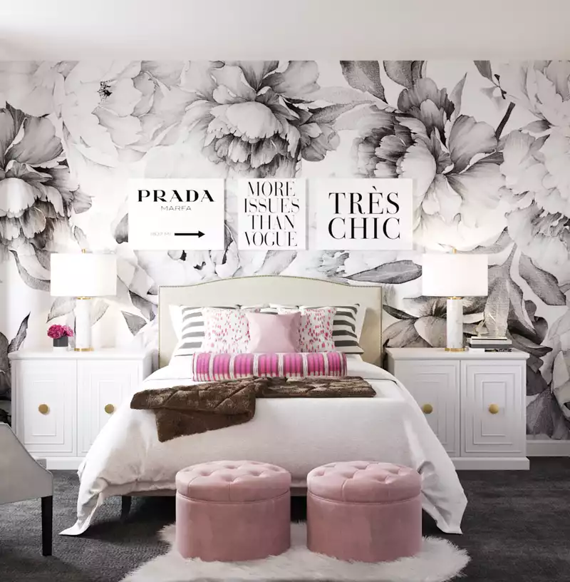 Contemporary, Glam Bedroom Design by Havenly Interior Designer Hannah