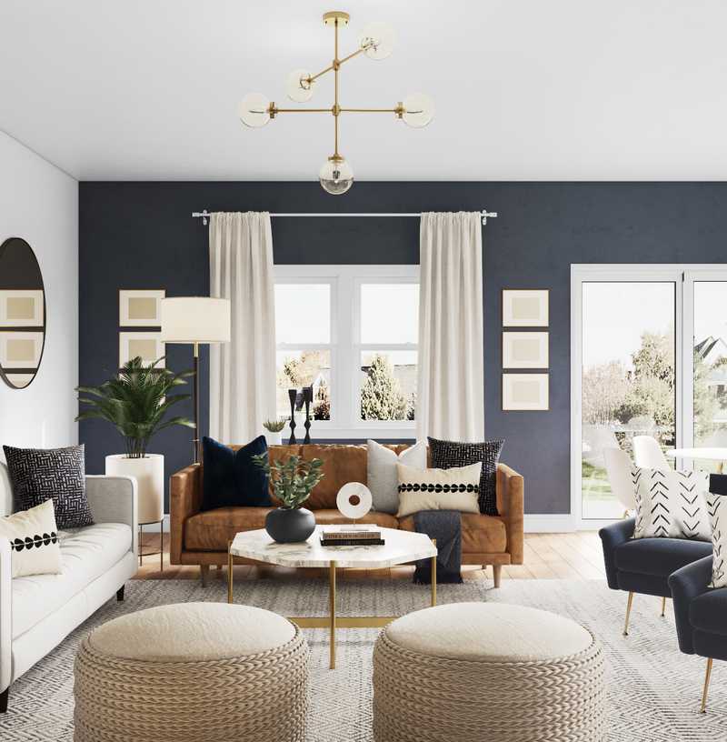 Modern, Midcentury Modern, Minimal, Scandinavian Living Room Design by Havenly Interior Designer Karen