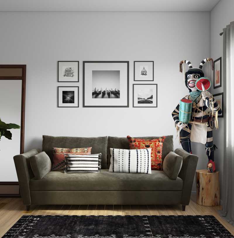 Eclectic, Bohemian, Global Living Room Design by Havenly Interior Designer Melissa