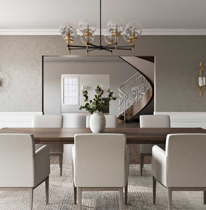 Contemporary, Modern, Classic, Transitional Dining Room Design by Havenly Interior Designer Lisa