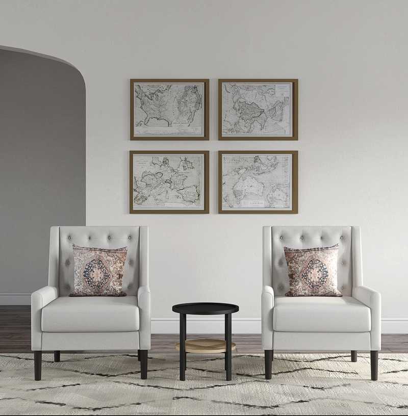 Classic, Minimal Living Room Design by Havenly Interior Designer Stephanie