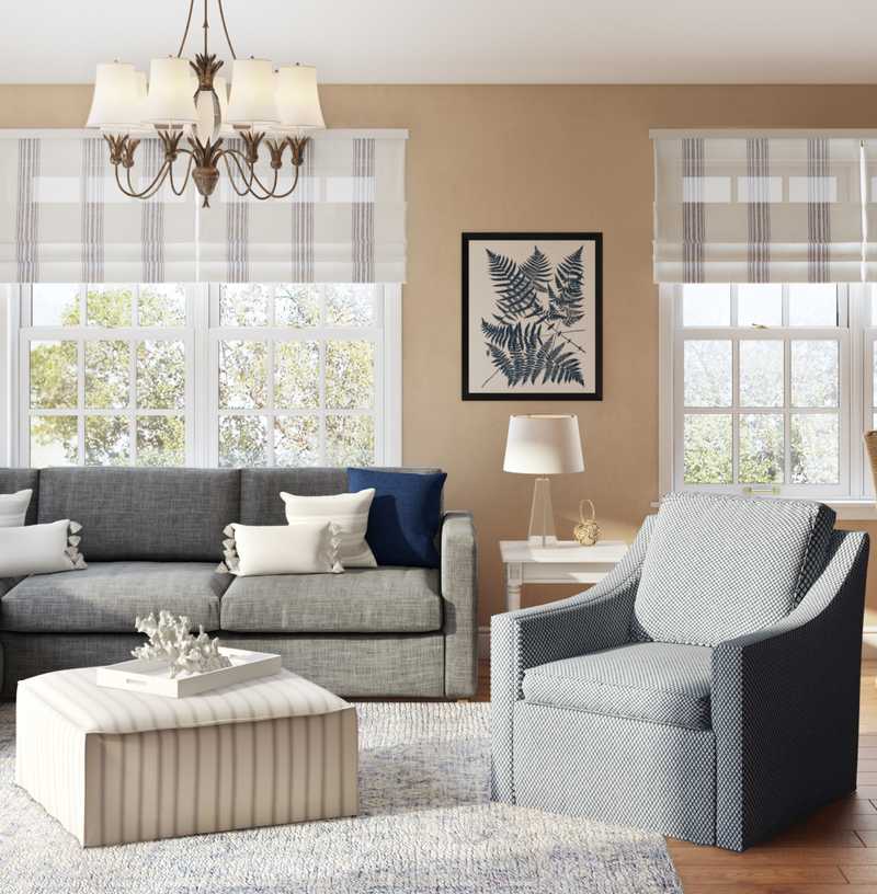 Classic, Coastal Living Room Design by Havenly Interior Designer Brooke