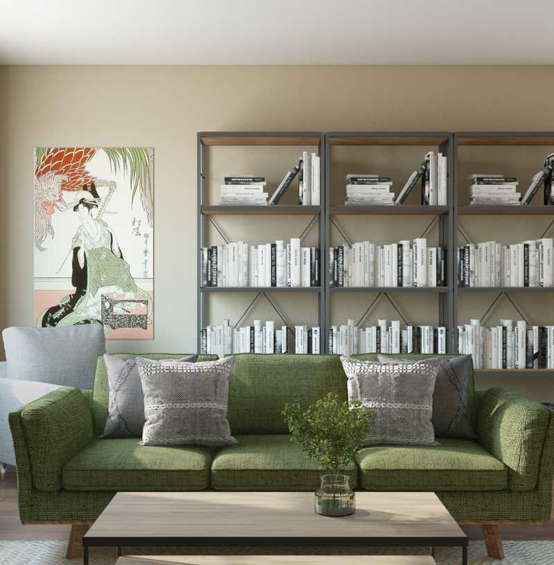 Farmhouse, Transitional Living Room Design by Havenly Interior Designer Megan