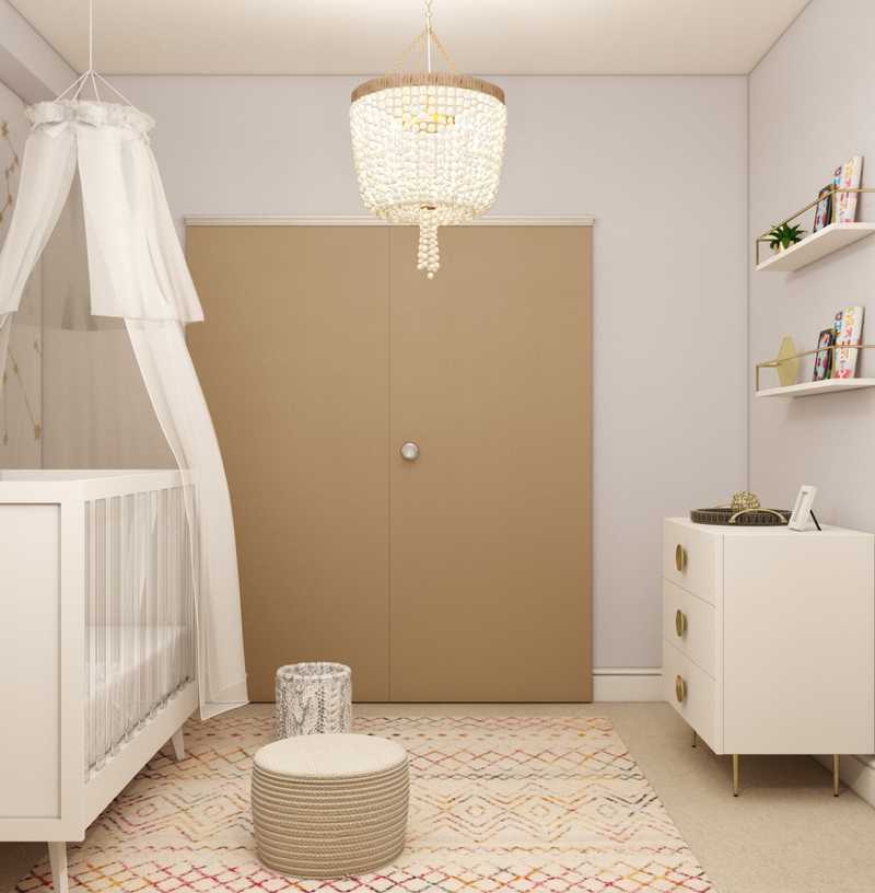 Contemporary, Modern, Bohemian, Glam, Global, Midcentury Modern, Scandinavian Nursery Design by Havenly Interior Designer Elizabeth