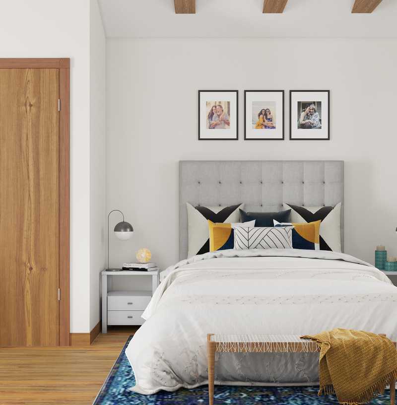 Bohemian, Midcentury Modern Bedroom Design by Havenly Interior Designer Fendy