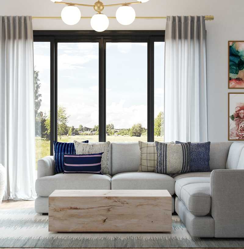 Modern, Minimal Living Room Design by Havenly Interior Designer Stephanie