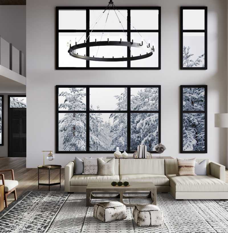 Modern, Rustic, Midcentury Modern, Scandinavian Living Room Design by Havenly Interior Designer Amelia