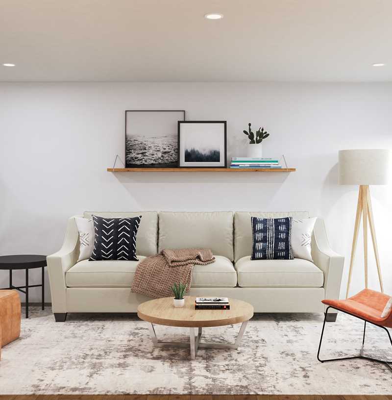 Bohemian Living Room Design by Havenly Interior Designer Rafaela