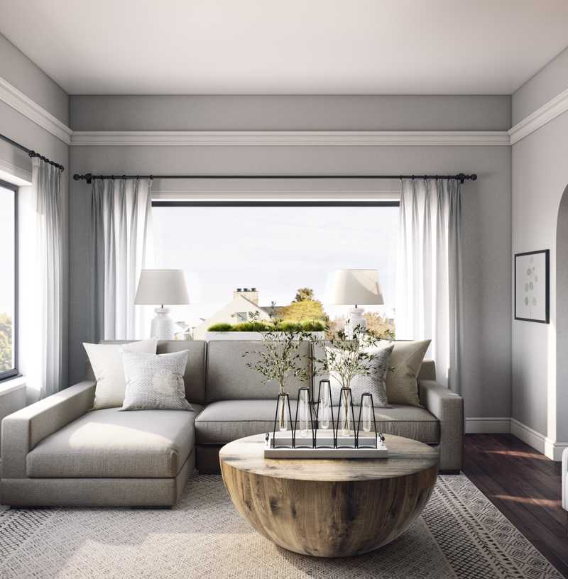 Contemporary, Industrial, Farmhouse Living Room Design by Havenly Interior Designer Laura