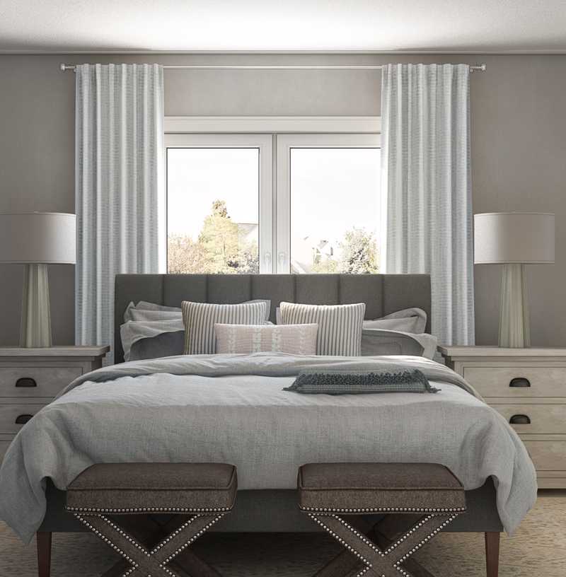 Contemporary, Coastal Bedroom Design by Havenly Interior Designer Allison