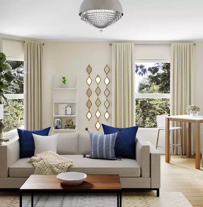 Contemporary, Modern, Classic, Bohemian Living Room Design by Havenly Interior Designer Dani