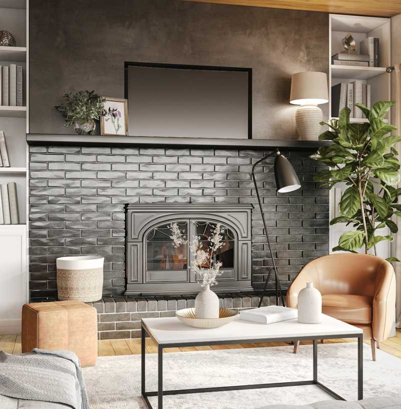 Contemporary, Classic, Farmhouse Living Room Design by Havenly Interior Designer Namita
