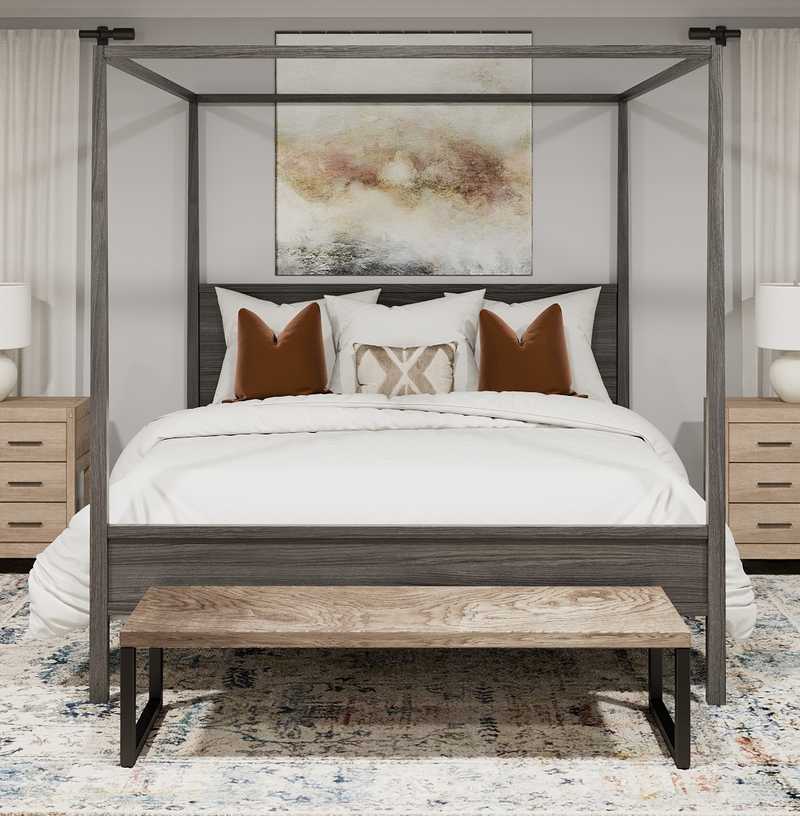 Eclectic, Bohemian, Coastal, Traditional, Farmhouse Bedroom Design by Havenly Interior Designer Laura