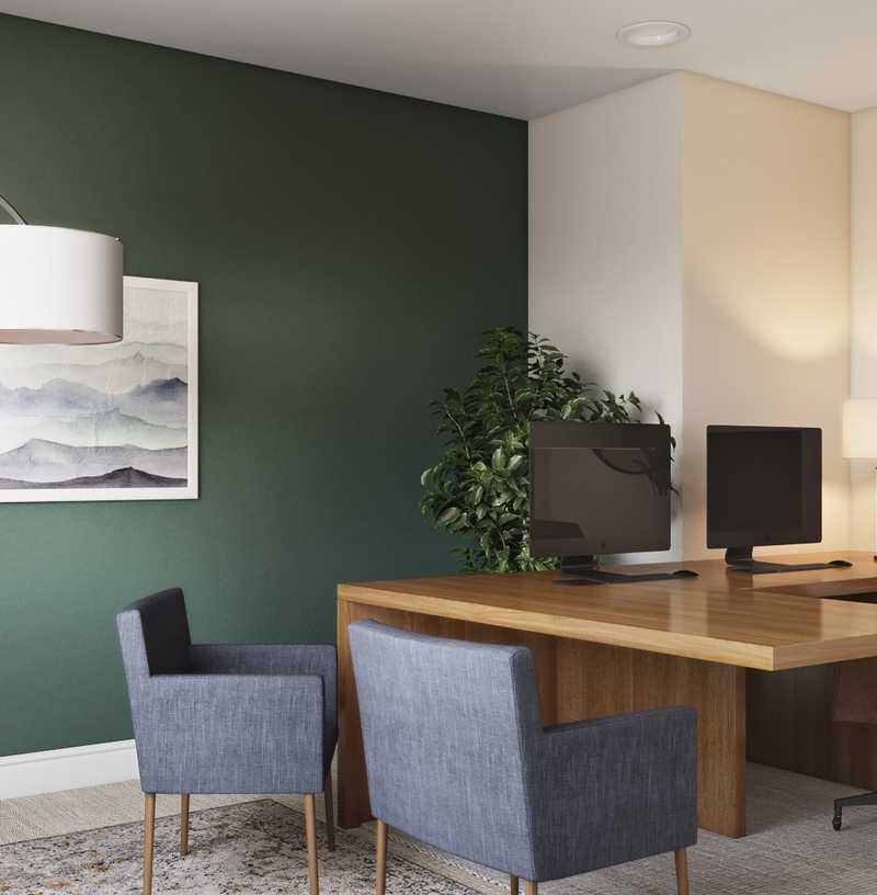 Modern, Minimal Office Design by Havenly Interior Designer Marsha