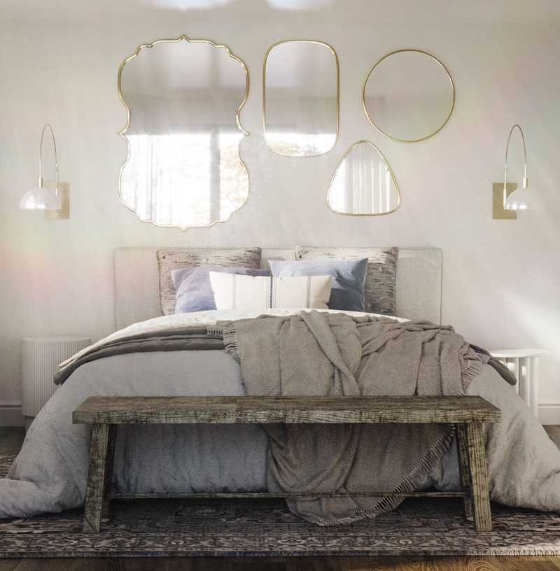 Eclectic, Bohemian, Minimal Bedroom Design by Havenly Interior Designer Rocio
