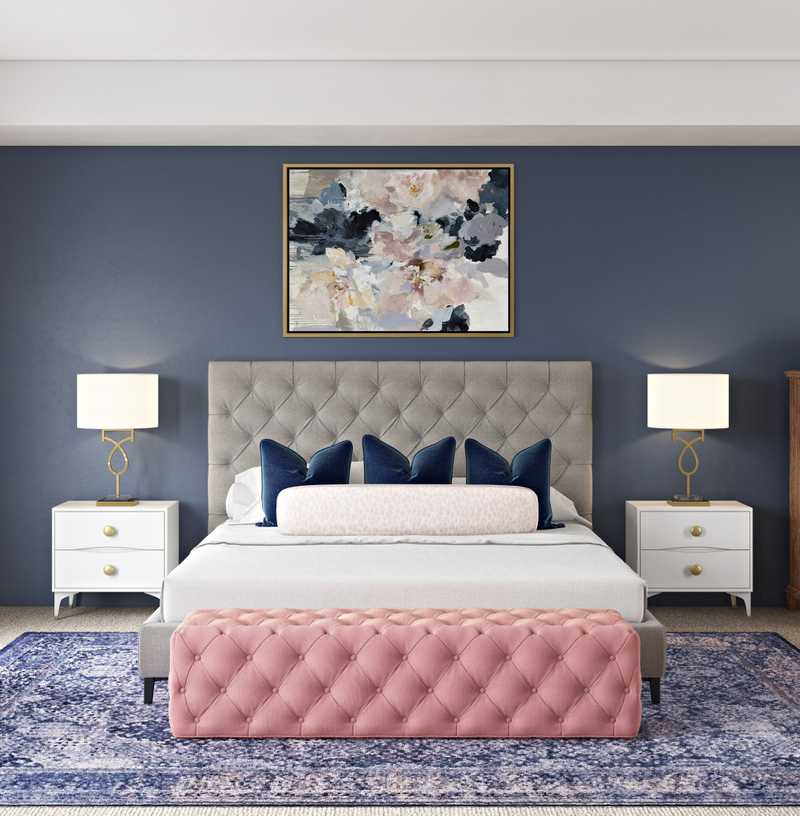 Contemporary, Glam Bedroom Design by Havenly Interior Designer Linlee