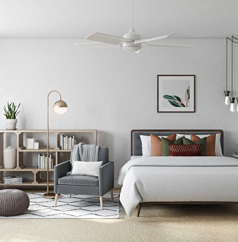 Bohemian, Midcentury Modern, Scandinavian Bedroom Design by Havenly Interior Designer Eva