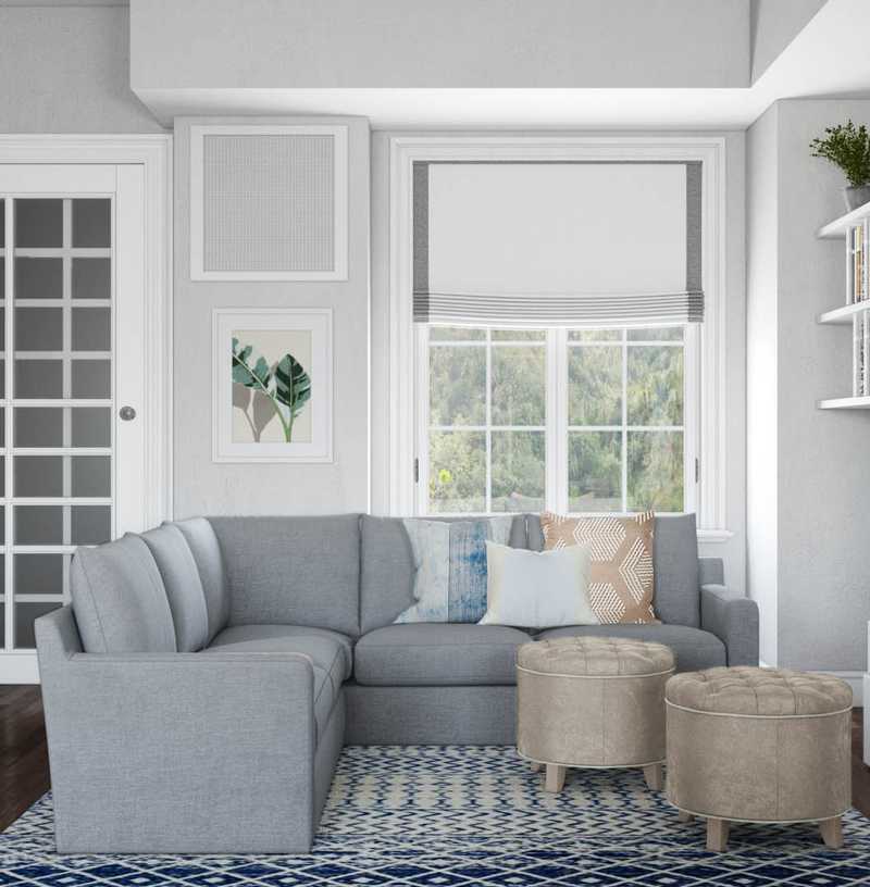 Classic, Coastal, Glam Living Room Design by Havenly Interior Designer Tracie