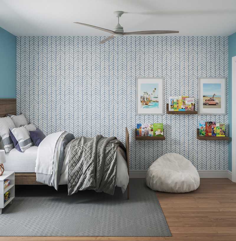 Bohemian, Coastal, Rustic Bedroom Design by Havenly Interior Designer Chelsey