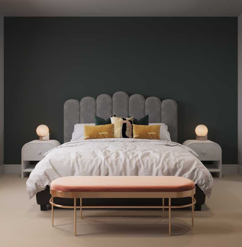 Eclectic, Midcentury Modern Bedroom Design by Havenly Interior Designer Isabella