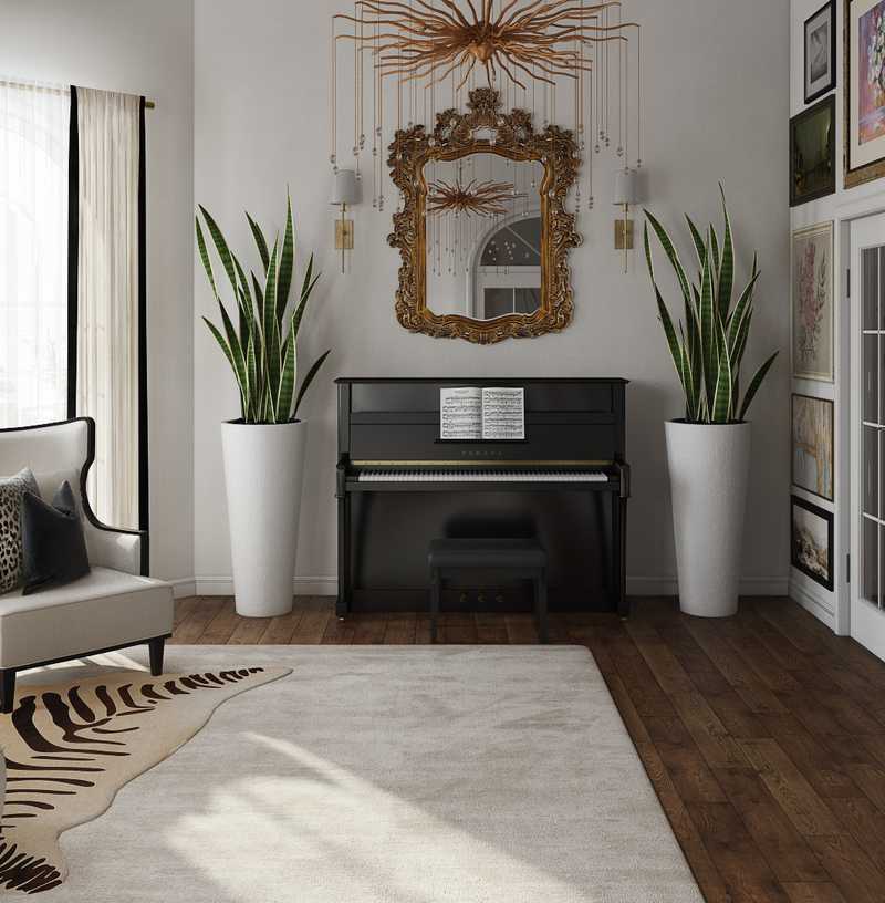 Modern, Classic, Glam, Preppy Living Room Design by Havenly Interior Designer Sable