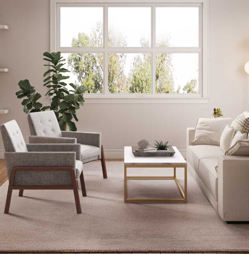 Contemporary, Glam Living Room Design by Havenly Interior Designer Sarah