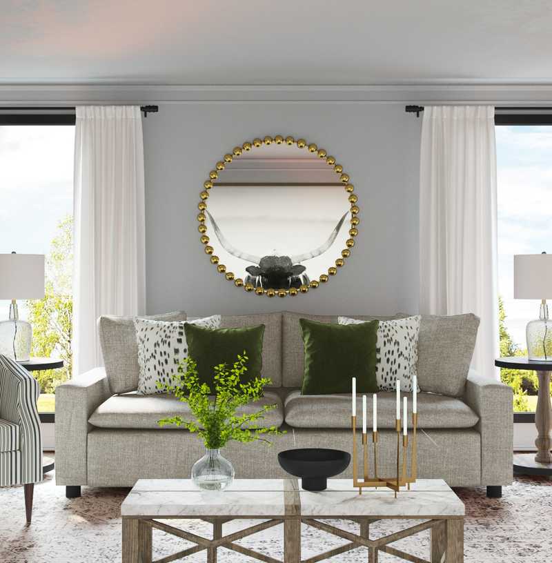 Classic, Coastal Living Room Design by Havenly Interior Designer Kamila