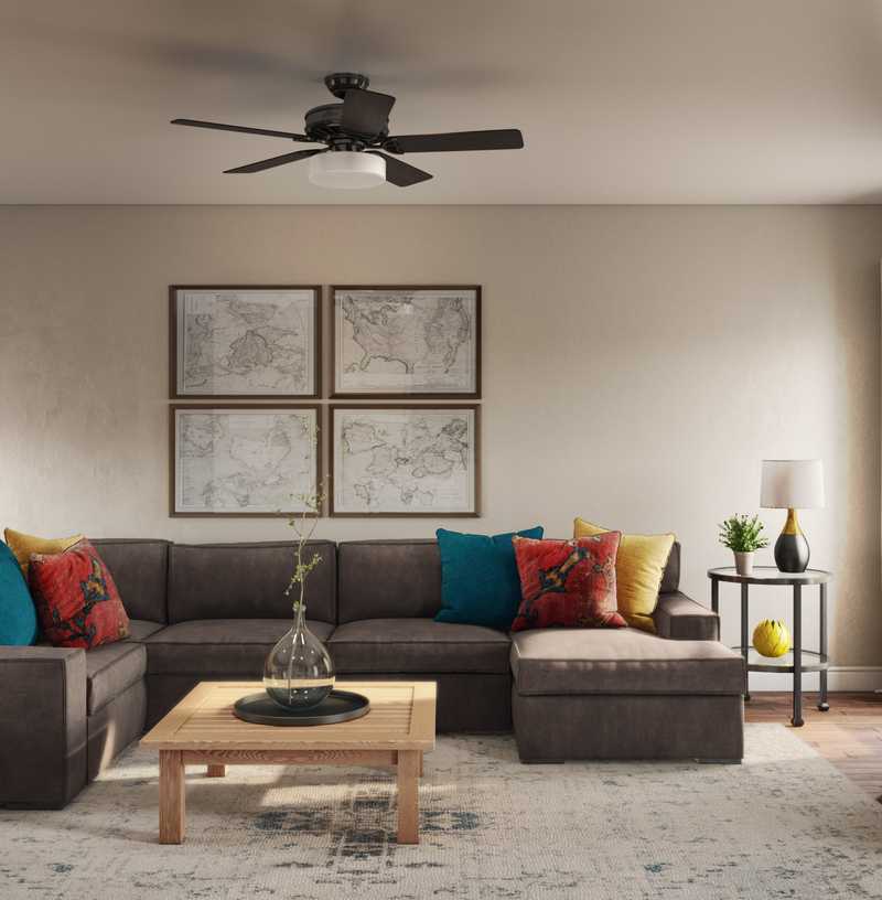 Farmhouse, Rustic Living Room Design by Havenly Interior Designer Katie