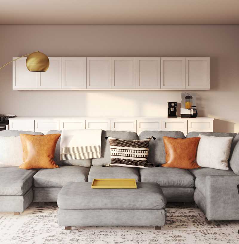 Contemporary, Bohemian Living Room Design by Havenly Interior Designer Leslie