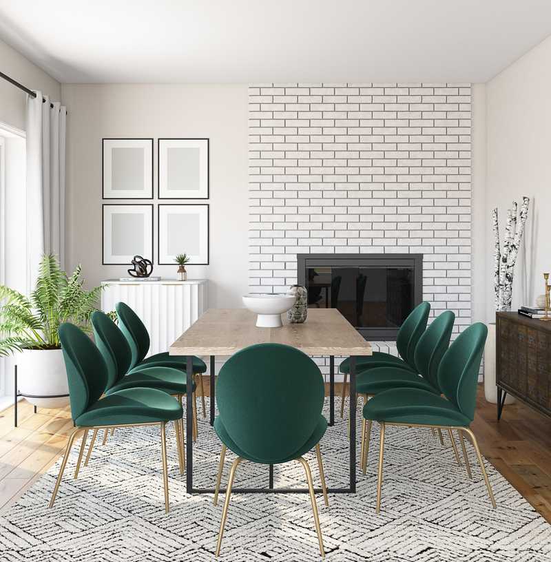 Eclectic, Midcentury Modern Dining Room Design by Havenly Interior Designer Jennifer