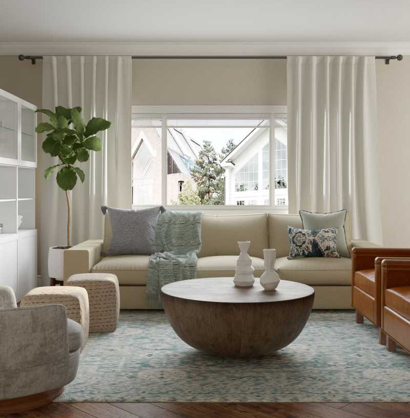 Contemporary, Classic, Bohemian Living Room Design by Havenly Interior Designer Robyn