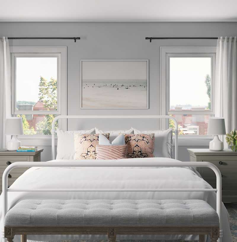 Contemporary, Transitional, Preppy Bedroom Design by Havenly Interior Designer Cristina