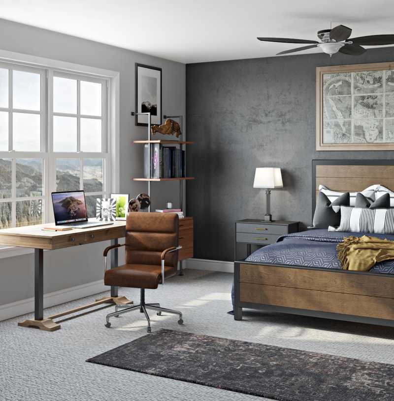 Rustic Office Design by Havenly Interior Designer Brady