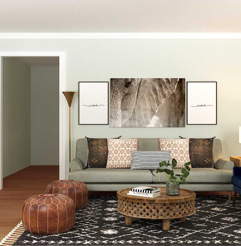 Bohemian, Midcentury Modern Living Room Design by Havenly Interior Designer Matthew