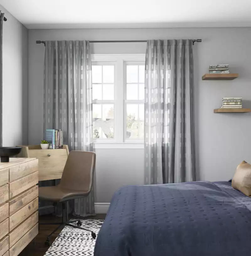 Contemporary, Rustic, Transitional Bedroom Design by Havenly Interior Designer Randi