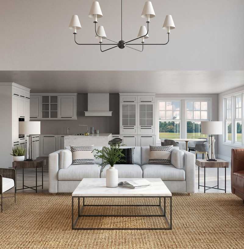 Contemporary, Industrial Living Room Design by Havenly Interior Designer Anny