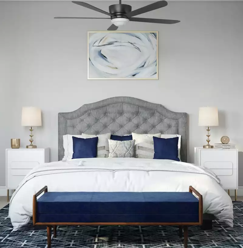 Modern, Traditional, Transitional, Midcentury Modern Bedroom Design by Havenly Interior Designer Regina