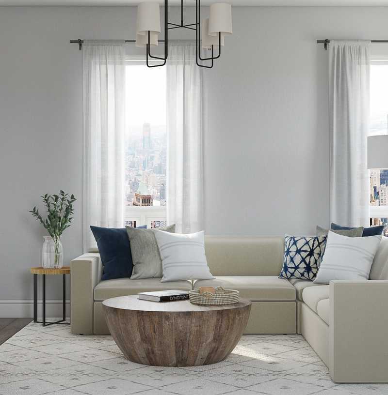 Bohemian, Midcentury Modern, Minimal, Scandinavian Living Room Design by Havenly Interior Designer Amanda